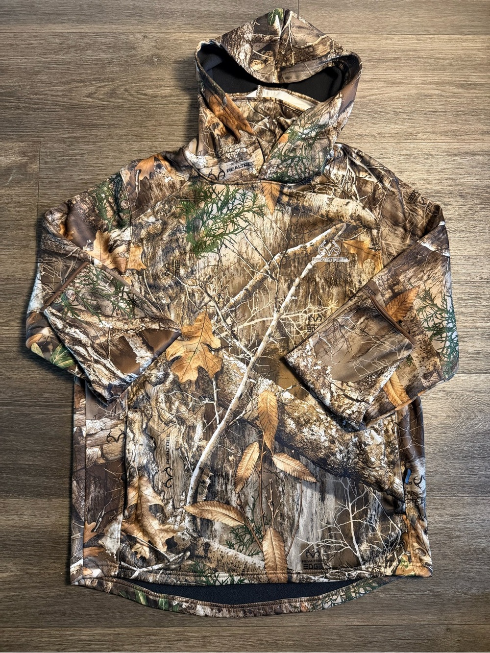 Realtree Men's Camouflage Hooded Pullover - Brown, Green